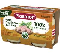 Plasmon Omogeneizzati Pollo, Fagiolini e Zucchine – 2 pezzi da 120 g