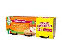 Plasmon Omogeneizzato Banana/Mela/Biscotti/Miele 120 G X 3 Pezzi 3x120