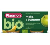 Plasmon Omogeneizzato Bio Banana e Mela – 2 x 80 g – 6 mesi+