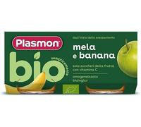 Omogeneizzato di banana e mela bio - 2 x 80 gr - plasmon