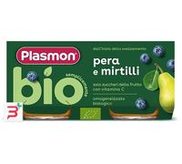 PLASMON OMOGENEIZZATO BIO PERA MIRTILLI 2 VASETTI X 80 G
