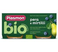 plasmon omogeneizzato bio pera mirtilli 2 vasetti x 80 g
