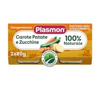 Plasmon Omogeneizzato Carote, Patate e Zucchine 2x80g (Confezione da 6)