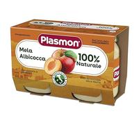 Plasmon Omogeneizzato Frutta Mela e Albicocca 104g 24 Vasetti con Frutta selezionata, 100% naturale, con aggiunta di Vitamina C