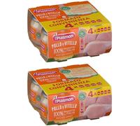 Plasmon Omogeneizzato Pollo e Vitello per Bambini 4 x 80 g 2x4x80 g Pa