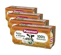 Plasmon Omogeneizzato Pollo Vitello 2x80g (Confezione da 4)