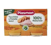 Plasmon Omogeneizzato Scoperte di Gusto Tacchino e Patate Dolci, 2x120g (12 Confezioni)