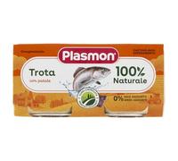 Plasmon Omogeneizzato Pesce Trota con Patate 80g 24 Vasetti Con Ingredienti selezionati, 100% naturale, senza amidi e sale aggiunti