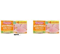 Plasmon Omogeneizzato Vitello e Prosciutto,2 confezioni da 4 x 80 g, 320 grammo,+ portachiavi italy shop service