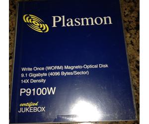 PLASMON p9100w, 5,25" mo disk, 9,1 GB, DATA CARTRIDGE CARTUCCIA DATI, NUOVO