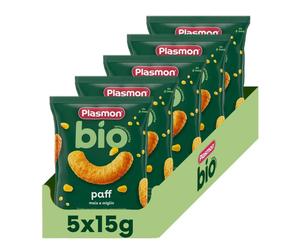 Plasmon Paff bio mais-miglio 15 g snack bio bambino