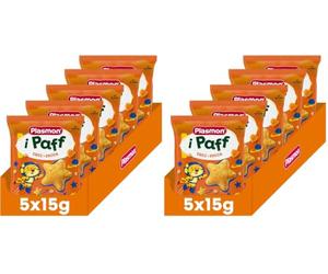 Plasmon Paff Ceci e Zucca 15g (5 Pezzi) (Confezione da 2)