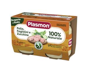 Plasmon PLASMON OMOGENEIZZATI POLLO FAGIOLINI ZUCCHINE 2 PEZZI DA 120 G