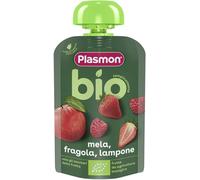 Pouch mela fragola e lampone bio 100gr - plasmon