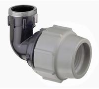 PLASSON RACCORDO A COMPRESSIONE GOMITO A 90° FILETTATO FEMMINA