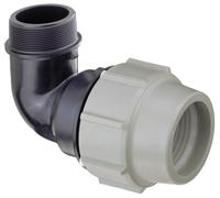 PLASSON RACCORDO A COMPRESSIONE GOMITO A 90° FILETTATO MASCHIO CURVA