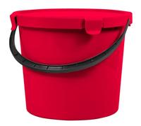 Plast Team - Secchio Berry con coperchio, 10 l, colore rosso