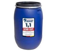 plasteo Contenitore da 220 litri a collo largo con coperchio e anello di bloccaggio, sicuro per alimenti e senza BPA, vassoio di alimentazione, vassoio in plastica, vassoio con coperchio, cestino per