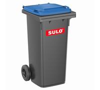 plasteo /SULO CITYBAC - Pattumiera da 120 litri, colore: grigio, con coperchio blu, MGB120