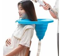 Plasti C - Vaschetta per lavaggio dei capelli per disabili, bacinella pieghevole per lavare i capelli a letto, bacino portatile per lavaggio dei capelli, shampoo regolabile in altezza