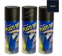 Plasti Dip, 3 bombolette spray di vernice di gomma, contenuto: 400 ml, colore: nero