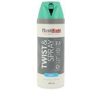 PlastiKote Vernice Spray Opaca Twist & Spray, Verde Azzurro, 400ml