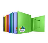 Plastibor - P0003090 - Cartellina Garda 30 - 25,7 x 34,5 cm - PP - 3 lembi - c-elastico - dorso 30 mm - colori assortiti - Plastibor - 89348 - Conf. da 8 Pz. - P0003090