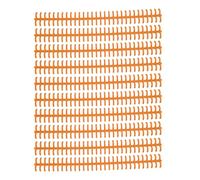 PLASTIC BINDING COMB DURABLE WEAR RESISTANT 10MM 30 HOLE CUTTABLE LOOSE LEAF BINDING SPINE FOR STUDENT OFFICE (Orange)