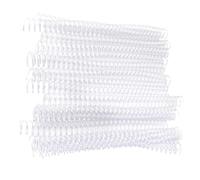 Plastic Binding Ring Spring Spiral Rings 20pcs Durable Reusable Loose Leaf Paper for A4 B5 A5 Documents White Black Blue Transparent 11mm 13mm 19mm (19 mm*30 fori, trasparenti, 20 strisce)