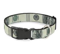 Plastic Clip Collar 100 Dollar Bill C/U NARROW-Large 9.5-14.5"