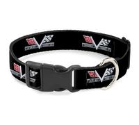 Plastic Clip Collar 1967 Impala 396 TURBO-JET V Emblem Black/Silver/Red/White Sm