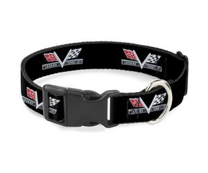 Plastic Clip Collar 1967 Impala 396 TURBO-JET V Emblem Black/Silver/Red/White WI