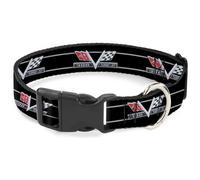 Plastic Clip Collar 1967 Impala 396 TURBO-JET V Emblem/Stripe Black/Silver/Red/W