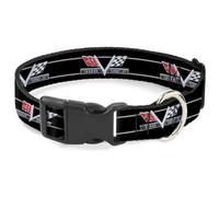 Plastic Clip Collar 1967 Impala 396 TURBO-JET V Emblem/Stripe Black/Silver/Red/W