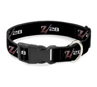 Plastic Clip Collar 1969 Camaro Z/28 Emblem Black/Silvers/Red Small 9.5-13"
