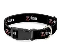 Plastic Clip Collar 1969 Camaro Z/28 Emblem Black/Silvers/Red WIDE-Large 20-31"