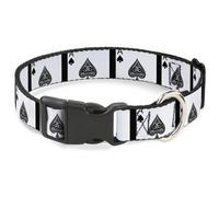 Plastic Clip Collar Ace of Spades Medium 11-16.5"