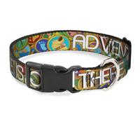 Plastic Clip Collar ADVENTURE IS OUT THERE/Stacked Wilderness Explorer Badges Ta