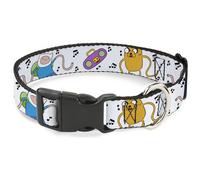 Plastic Clip Collar Adventure Time Finn and Jake Long Arms Dancing Pose White NA