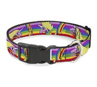 Plastic Clip Collar Adventure Time Lady Raincorn Poses Stripe Rainbow WIDE-Large