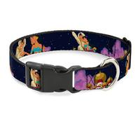Plastic Clip Collar Aladdin & Jasmine Magic Carpet Ride Scenes Medium 11-16.5"