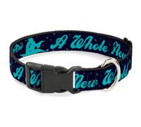 Plastic Clip Collar Aladdin & Jasmine Silhouette A WHOLE NEW WORLD Small 9.5-13"