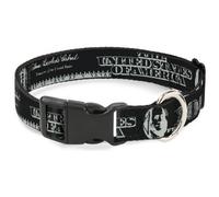 Plastic Clip Collar Americana One Hundred Dollar Bill Elements Black/Gray NARROW