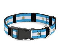 Plastic Clip Collar Argentina Flags NARROW-Medium 8.5-12"