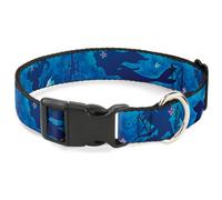 Plastic Clip Collar Ariel Silhouette Poses/Castle Blues NARROW-Medium 8.5-12"