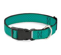 Plastic Clip Collar Ariel's Scales Turquoise Blues Medium 11-16.5"