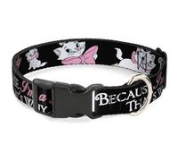 Plastic Clip Collar Aristocats Marie 3-Poses BECAUSE I'M A LADY THAT'S WHY Black