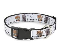Plastic Clip Collar Aristocats Toulouse and Berlioz Piano Pose and Musical Notes