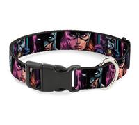 Plastic Clip Collar Batman Batgirl and Joker Comic Book Cover Face Close-Ups Bla