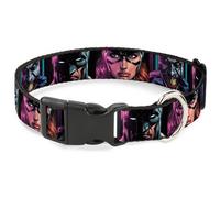 Plastic Clip Collar Batman Batgirl and Joker Comic Book Cover Face Close-Ups Bla